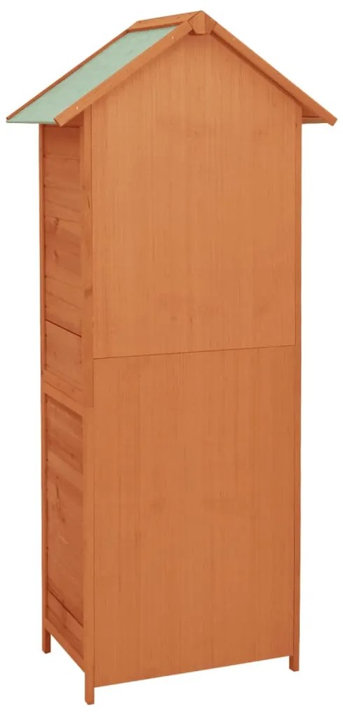 Armário de arrumação para jardim 42,5x64x190 cm castanho