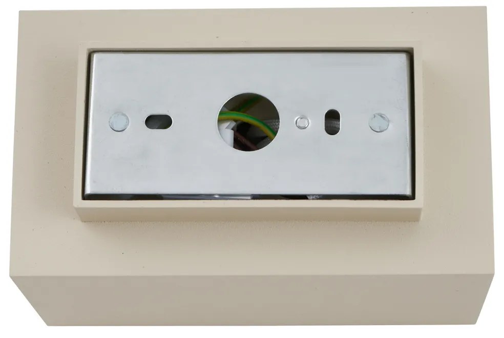 Candeeiro de Parede Moderno Bege GU10 50mm Quadrado 2 Luzes - Sandy