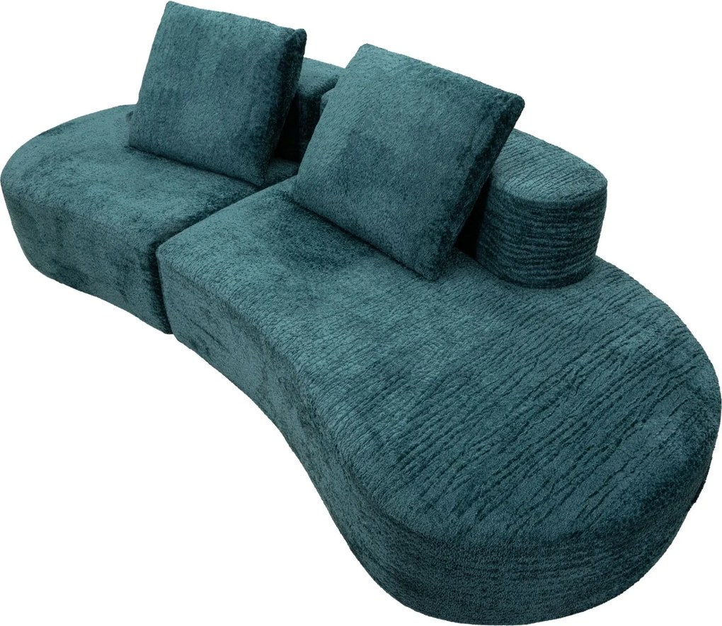 SOFÁ ISLAND TEAL 238X92X78 CM(COMPRESSO) AZUL