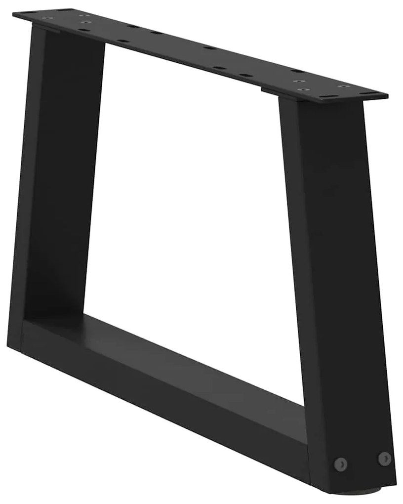 Pés para mesa de centro em V, 2 peças, preto, 60x(30-31,3) cm, aço