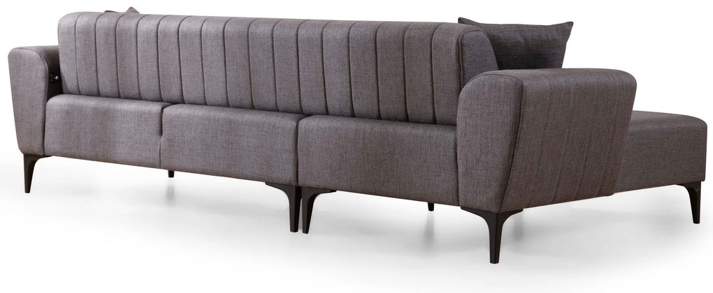 Sofá-cama de canto Hamlet – Cinzento Escuro – 140x270 cm