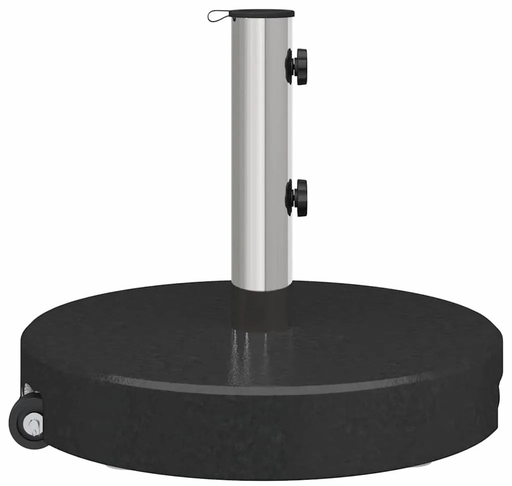 Base de Parasol com Rodas e Alça Granito Preto 29 kg Redonda
