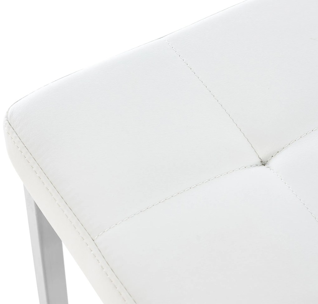 Banco Barci em couro sintético 48 x 40 x 40 cm Branco