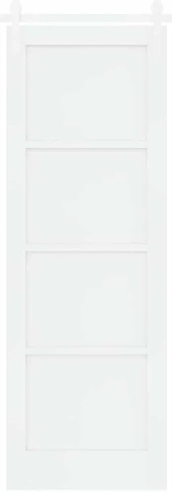 Porta Deslizante vidaXL com Conjunto de Ferragens Branca 73.5x211 cm M