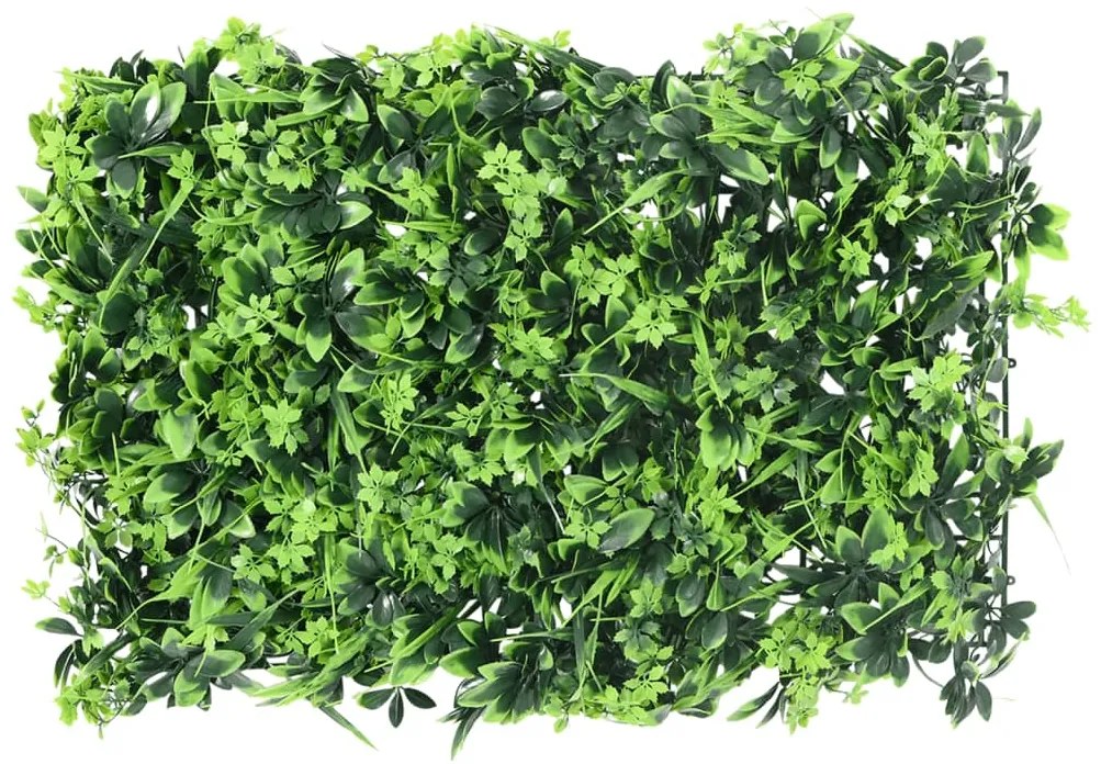 Vedação de folhas artificiais 6 pcs 40x60 cm verde