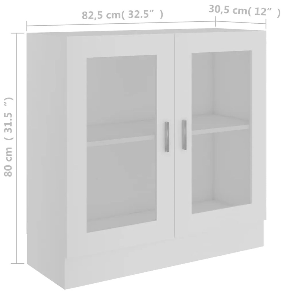 Vitrine Real de 80cm - Branco - Design Moderno