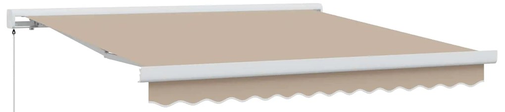 vidaXL Toldo Retrátil Bege 300 x 250 cm Tecido e Metal