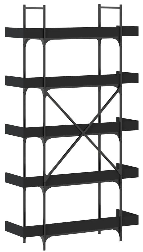 Estante c/ 5 prateleiras 100x33x180,5cm derivados madeira preto