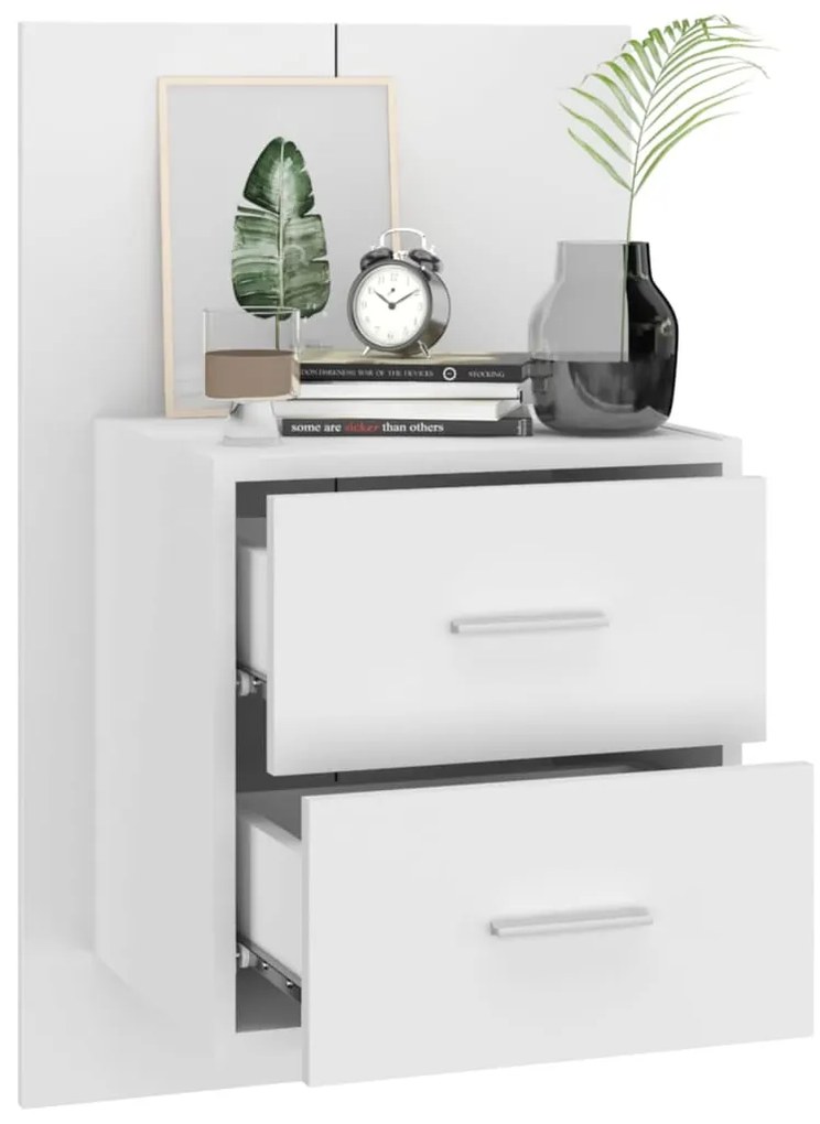 Mesa de cabeceira montagem na parede branco