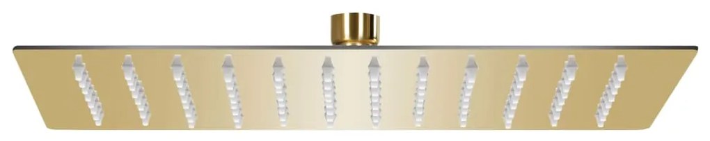 vidaXL Cabeça de chuveiro retangular 30x20 cm aço inoxidável dourado