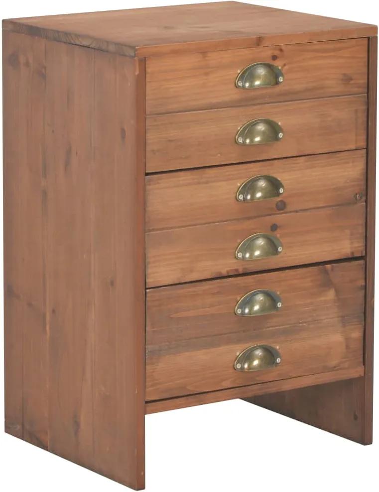 Mesa de cabeceira 40x35x60 cm madeira de abeto maciça