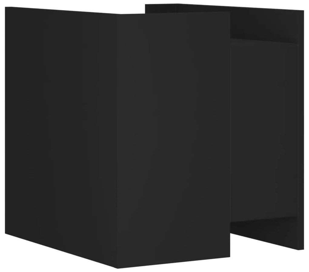 Mesa cabeceira 45x50x50 cm derivados de madeira preto