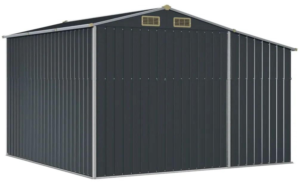 Abrigo de jardim 277x279x179 cm aço galvanizado antracite