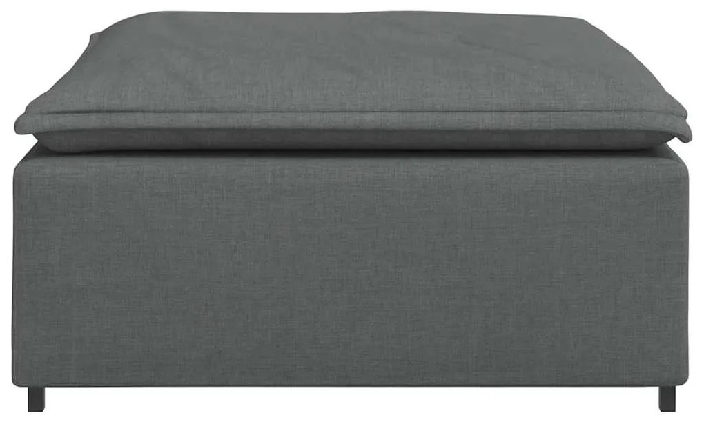 Módulo de pufe modular para sofá cinza escuro 100x100x48 cm