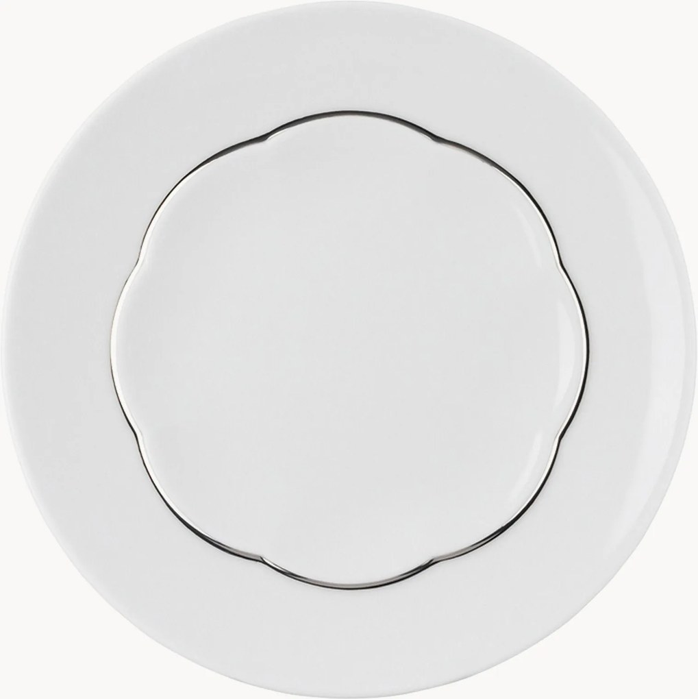 Pratos de sobremesa em porcelana Sonetto, conjunto de 6