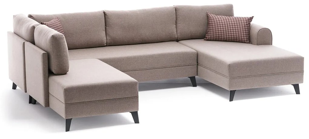 Sofá-Cama de Canto Belen – Creme – 300x78x202 cm