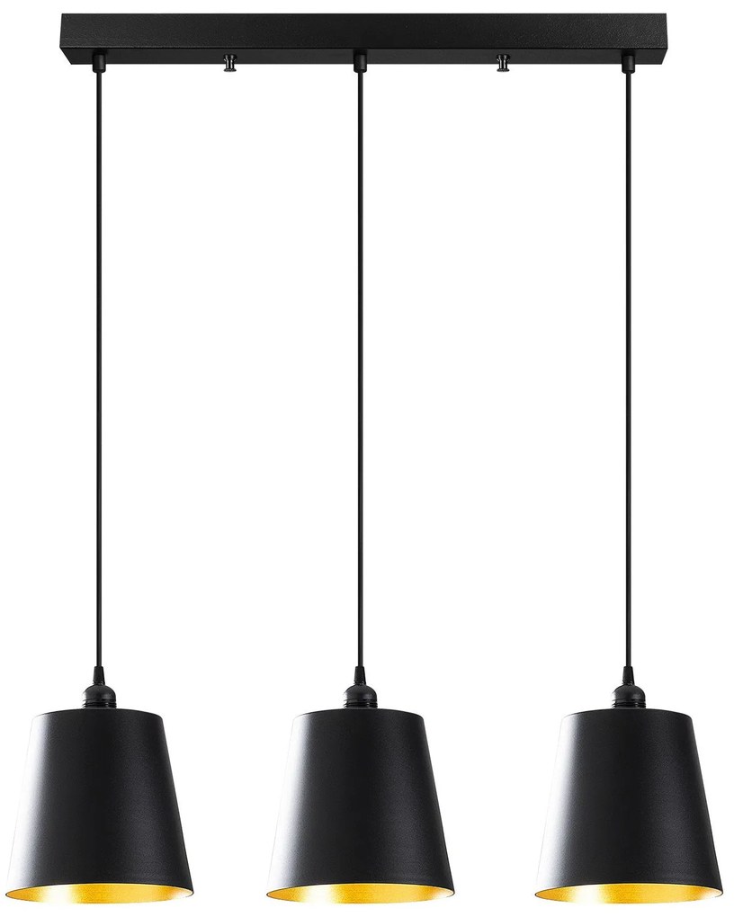 Candeeiro Suspenso Berceste – Preto – 60 x 21 cm