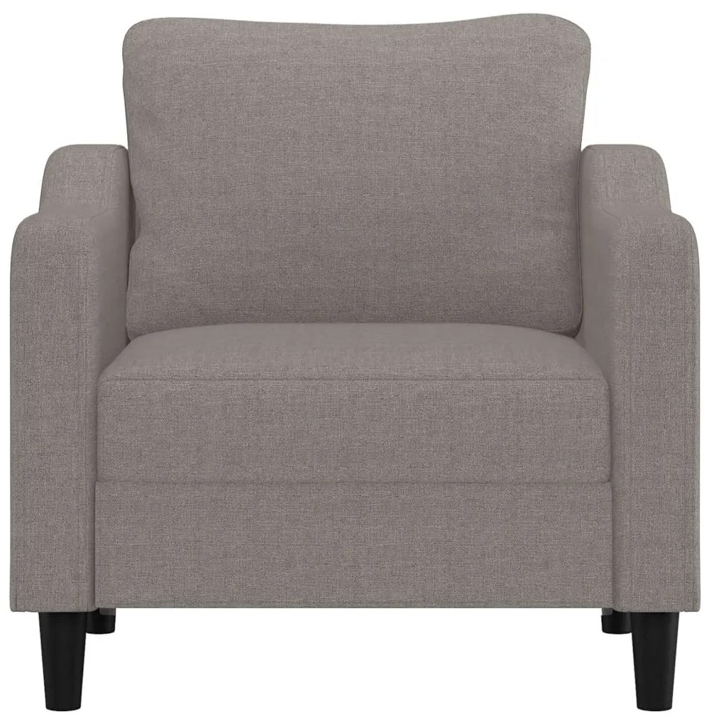 Poltrona tecido 60 cm cinzento-acastanhado