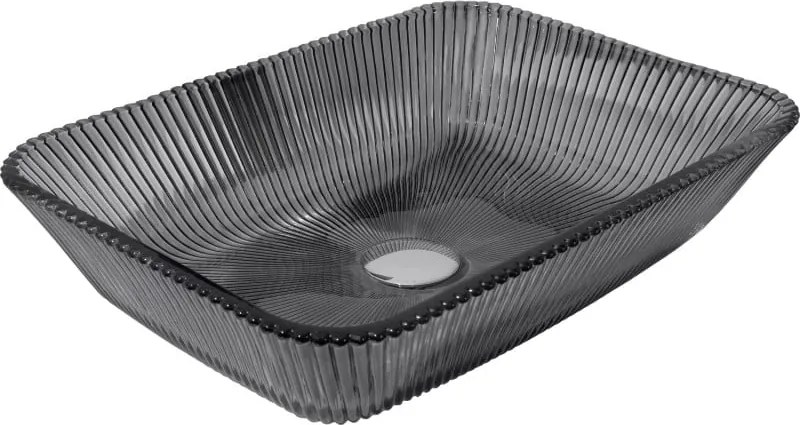 Mexen Tiva lavatório de vidro de bancada 46 x 33 cm, preto - 24184670