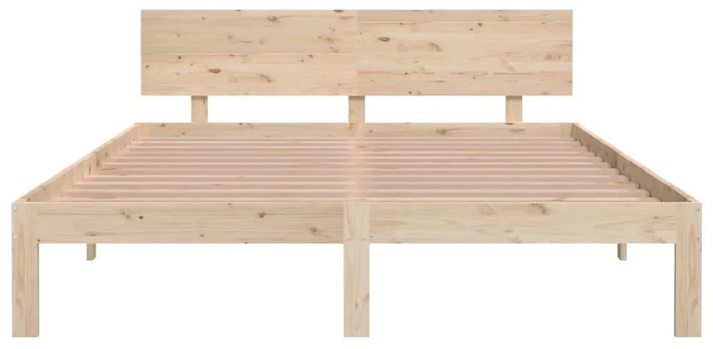 Estrutura de cama king 150x200 cm madeira maciça
