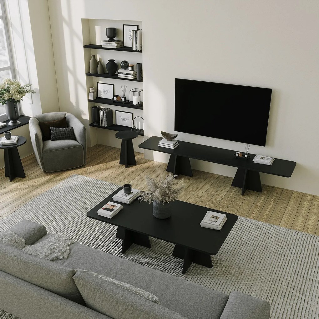 Mesa de Centro Mushroom – Preto – 120 cm x 40 cm x 60 cm