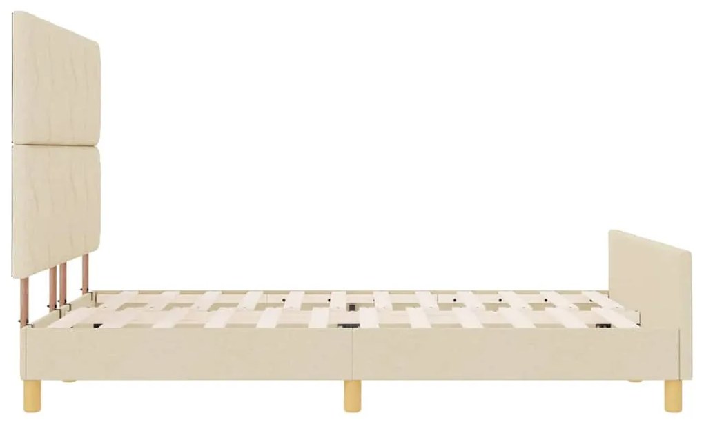 Cama de Tecido Creme vidaXL - 140x190 cm