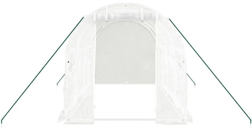 Estufa com estrutura de aço 8 m² 4x2x2 m branco