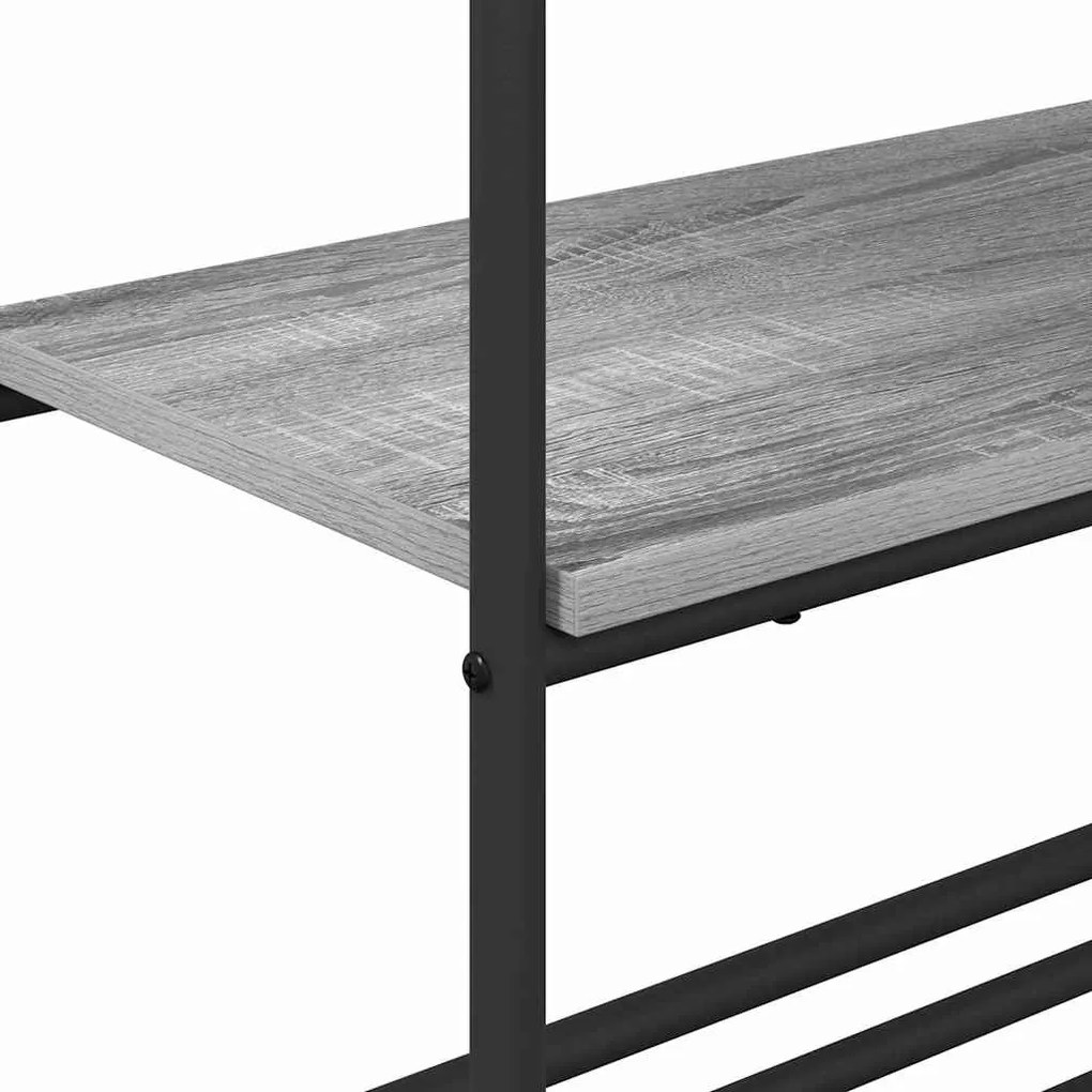 Suporte para Roupas com Prateleiras Sonoma cinzento