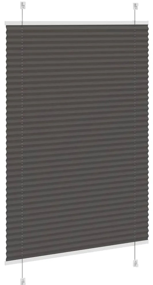 Preto Plissada Cega 85x150 cm Largura Tecido 84,4 cm Poliéster