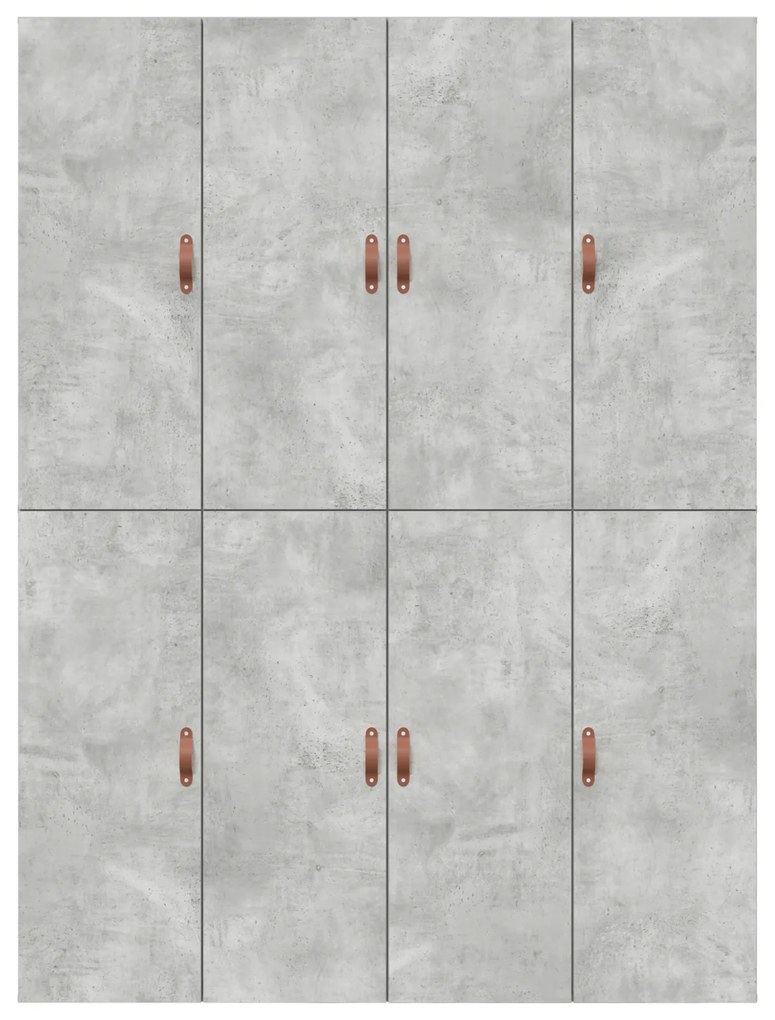 Estrutura da Cama de Armazenamento vidaXL Cinza Concreto 140x190 cm