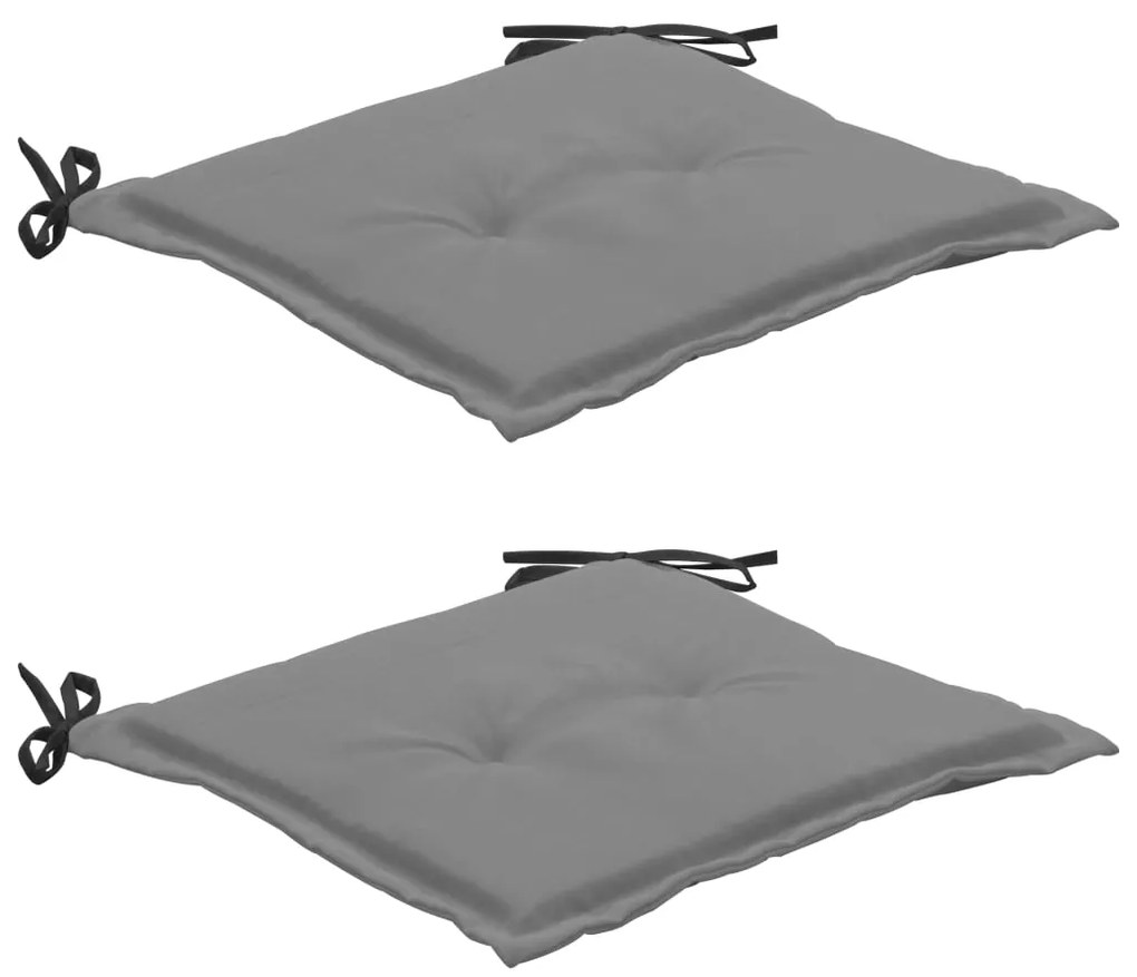 vidaXL Almofadões cadeiras de jardim 2 pcs 50x50x3 cm preto e cinzento