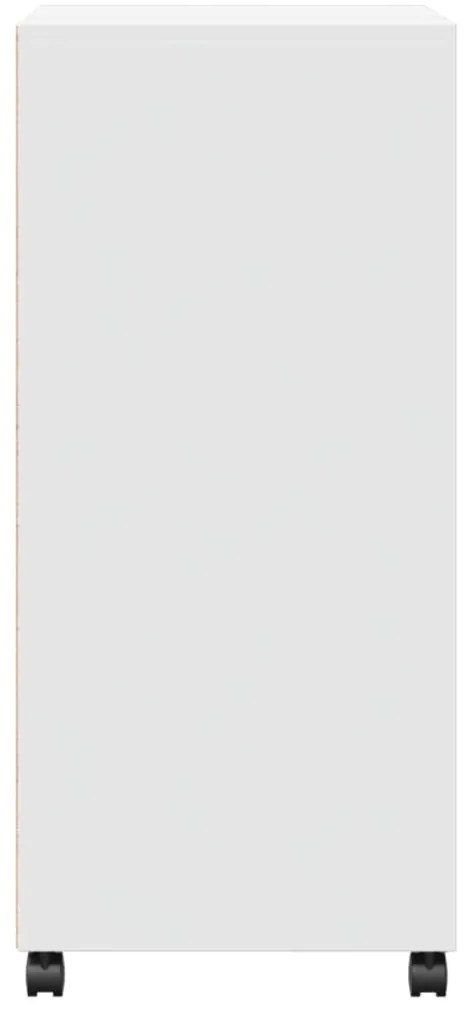 Móvel com rodas 55x40x91 cm derivados de madeira branco