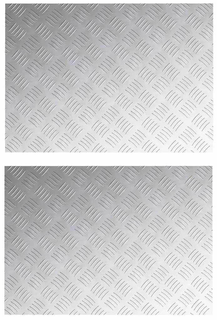 Conjunta de 2 Placas de Alumínio Checker Antiderrapante 70x50 cm