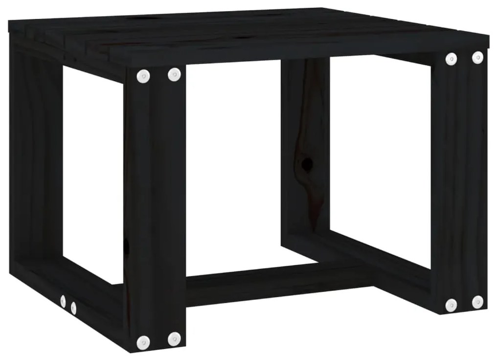 Mesa de apoio p/ jardim 40x38x28,5 cm pinho maciço preto