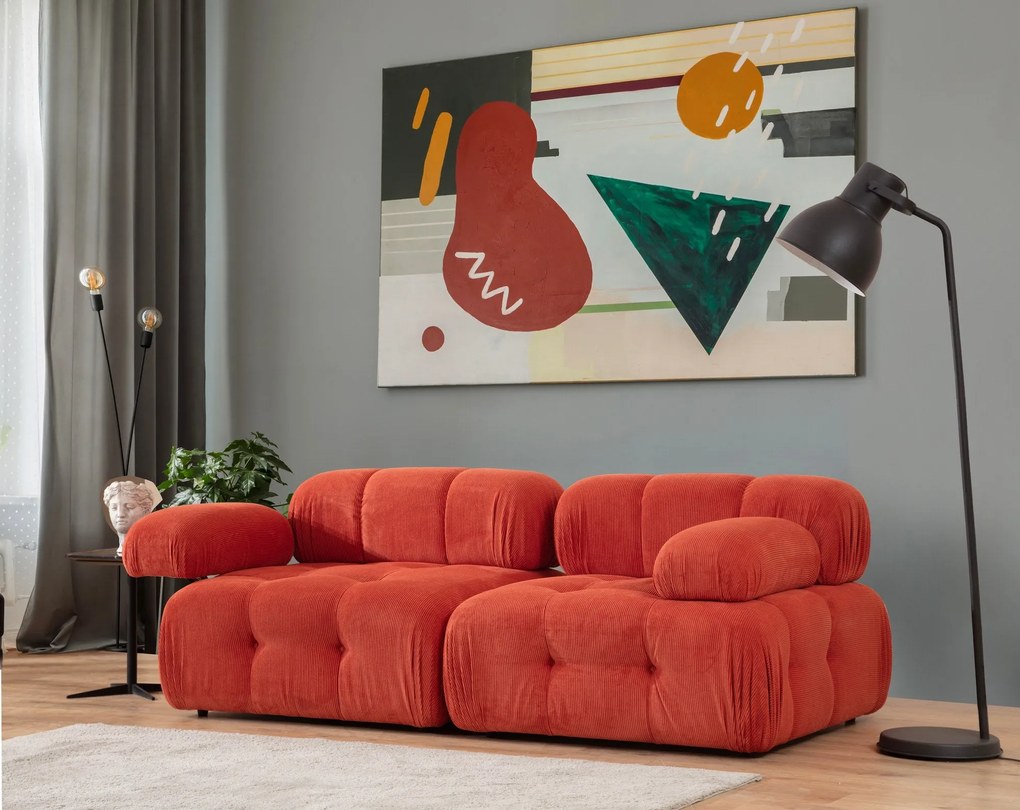 Sofá de 2 Lugares Doblo – Vermelho – 200x100x80 cm