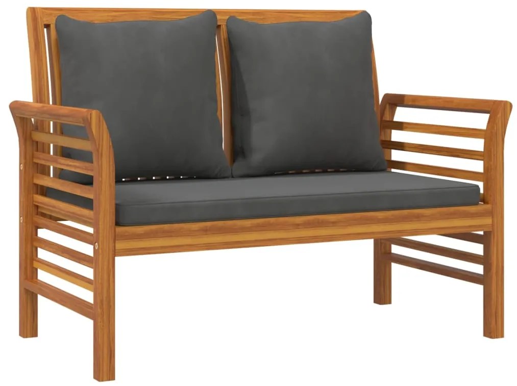 3 pcs conjunto lounge de jardim c/ almofadões acácia maciça