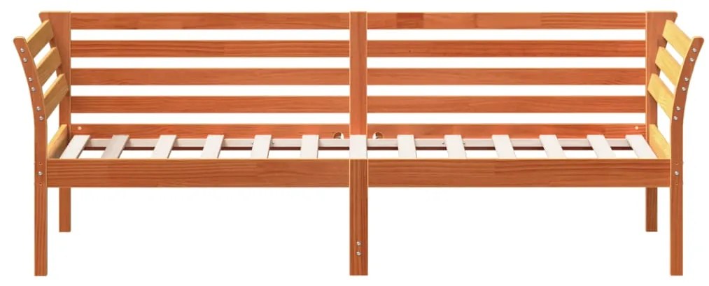 Sofá-cama sem colchão 80x200 cm madeira de pinho castanho cera