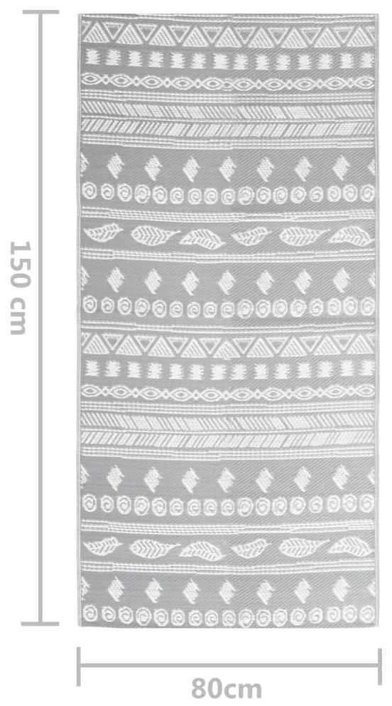 Tapete de exterior 80x150 cm ARAKIL PP cinzento