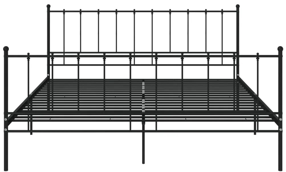 Estrutura de cama 200x200 cm metal preto