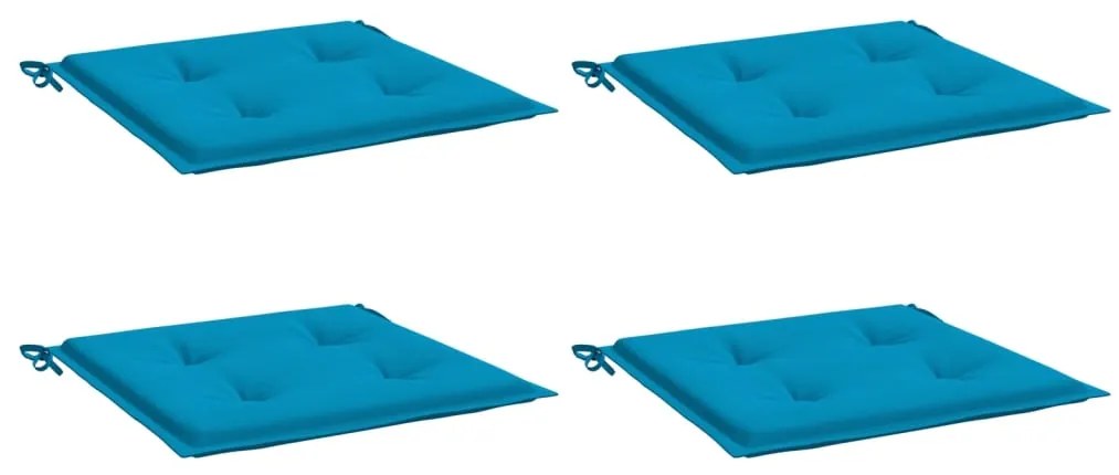 Almofadões p/ cadeiras de jardim 4 pcs tecido oxford azul