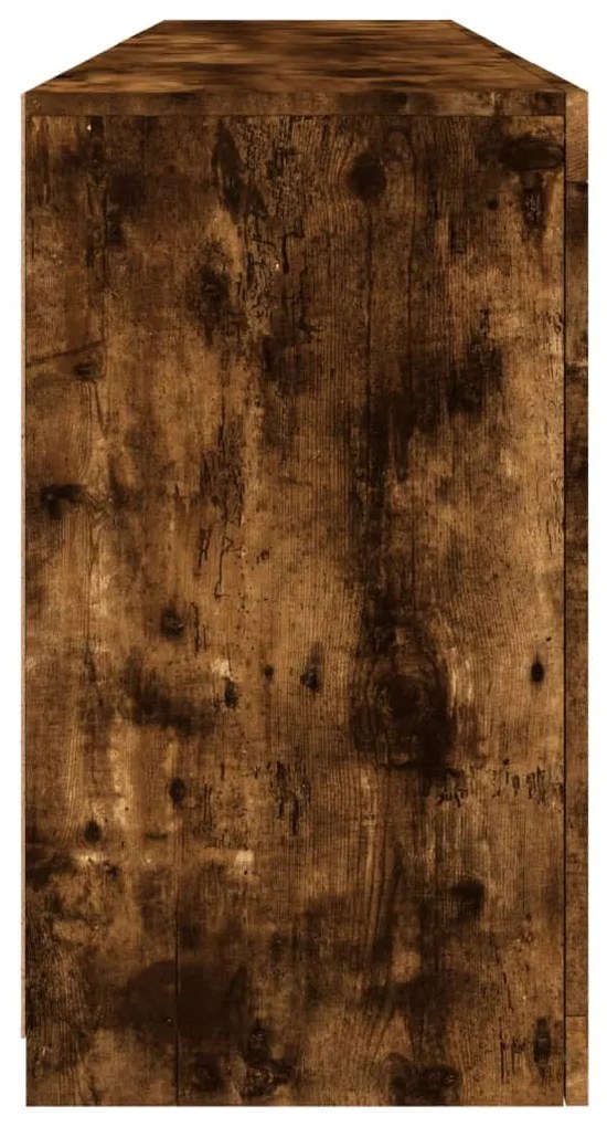 Aparador com luzes LED 164x37x67 cm carvalho fumado