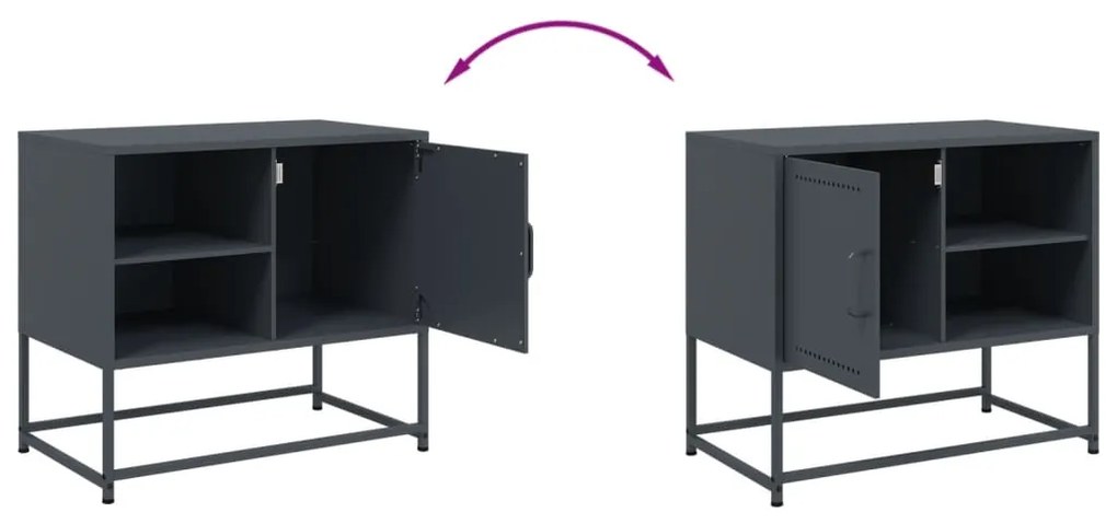 Móvel de TV 100,5x39x60,5 cm aço rosa