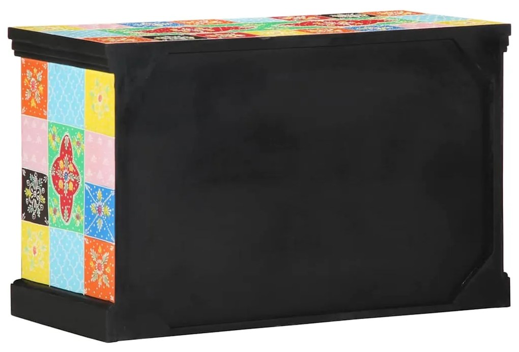 Armário de TV vidaXL Multicolorido 80x35x50 cm em Madeira Sólida de Ma