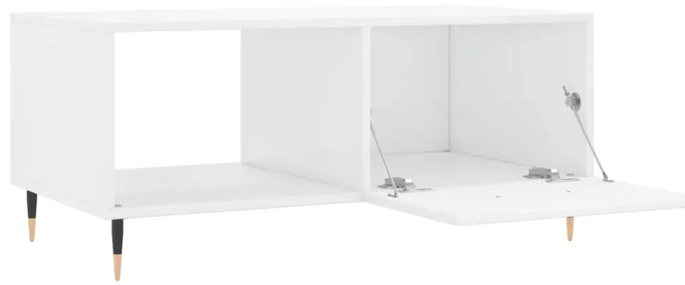 Mesa de centro 90x50x40 cm madeira processada branco brilhante