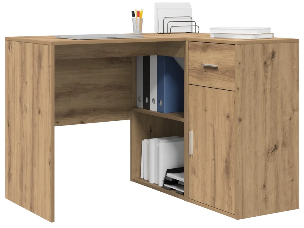 Mesa de Canto Carvalho Artesanal 102x88x75 cm Madeira engenheirada