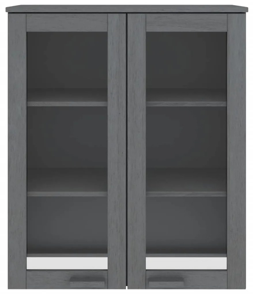 Topo p/ armário alto HAMAR 85x35x100 pinho maciço cinza-escuro