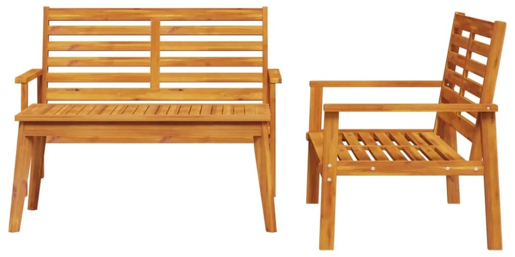 3 pcs conjunto lounge de jardim madeira de acácia maciça
