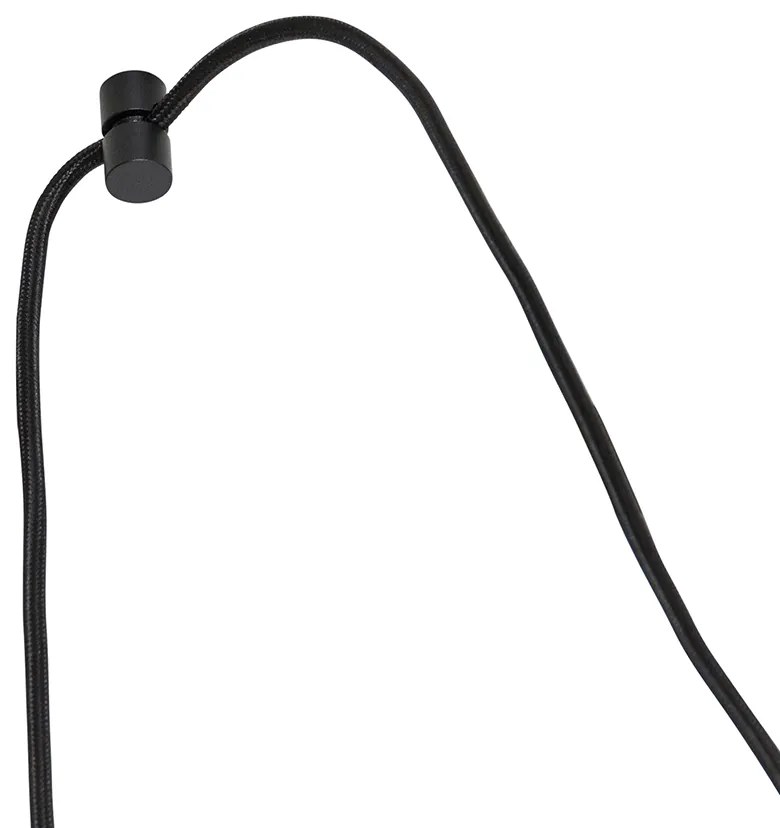 Sistema de calhas monofásico com 3 focos e candeeiros pendentes bronze escuro - Cavalux Jeana Moderno