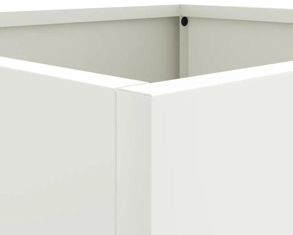 Vaso/floreira 42x40x39 cm aço branco