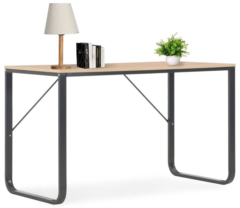 vidaXL Secretária de computador 120x60x73 cm preto e carvalho